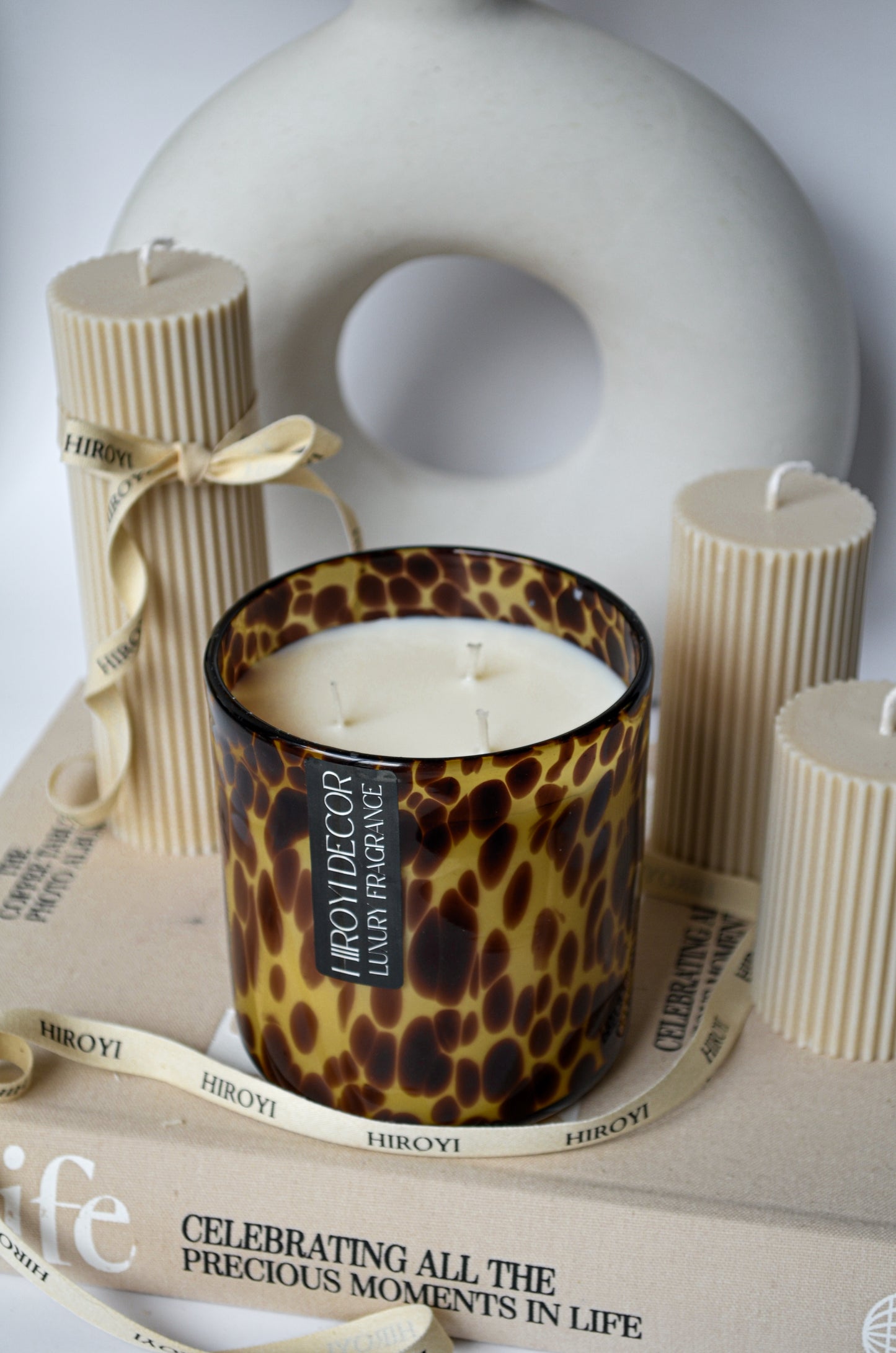 Cheetah Print Big Candle Jar