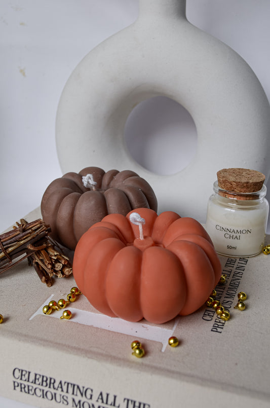 halloween autumn pumpkin candle