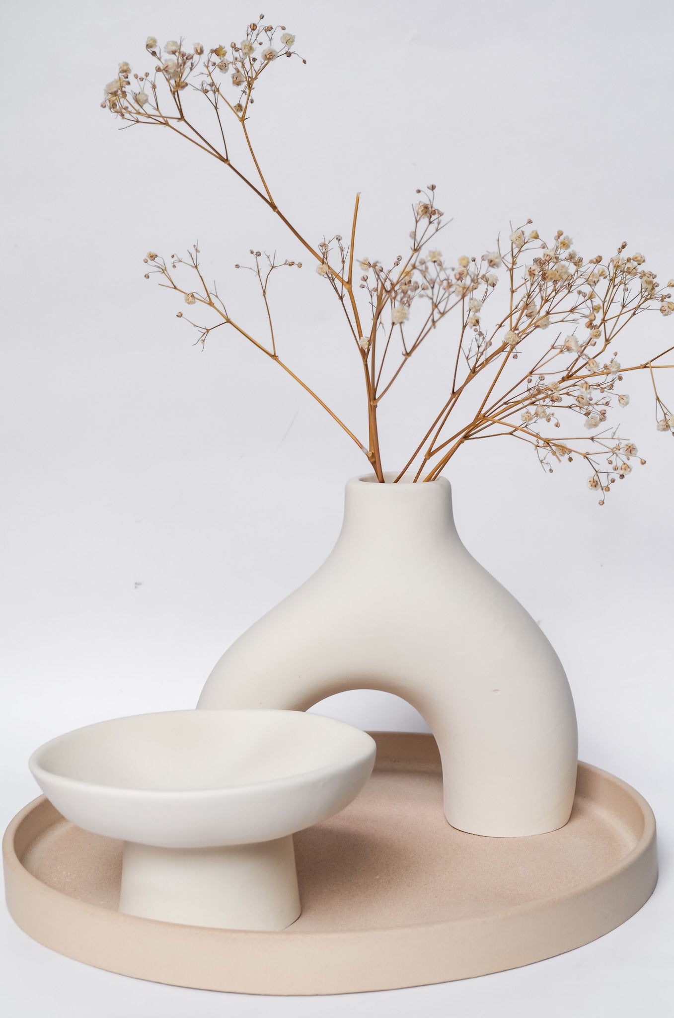 Asymmetrical Harmony Stone Vase