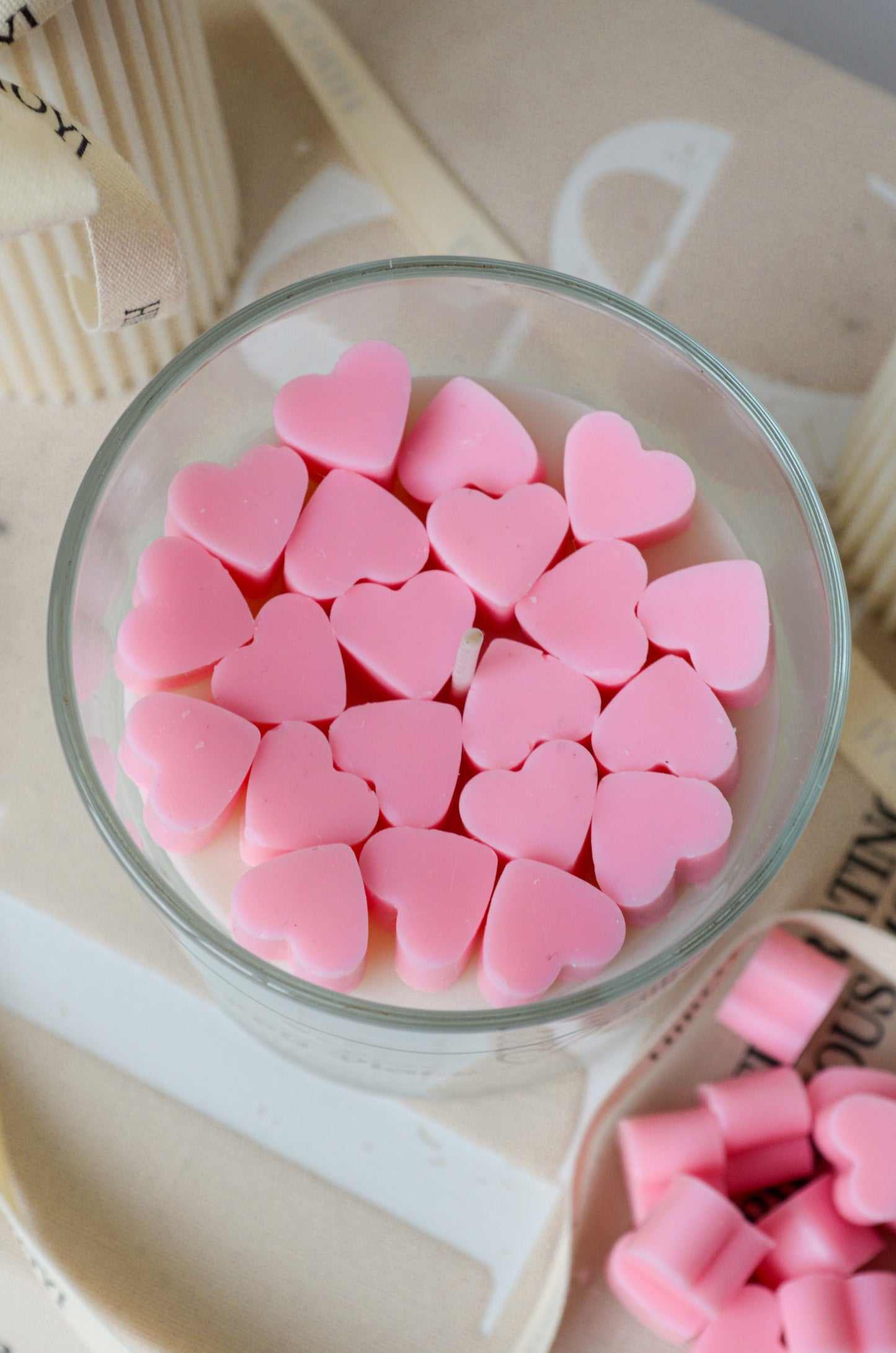Pink Heart Melt Soy Candle