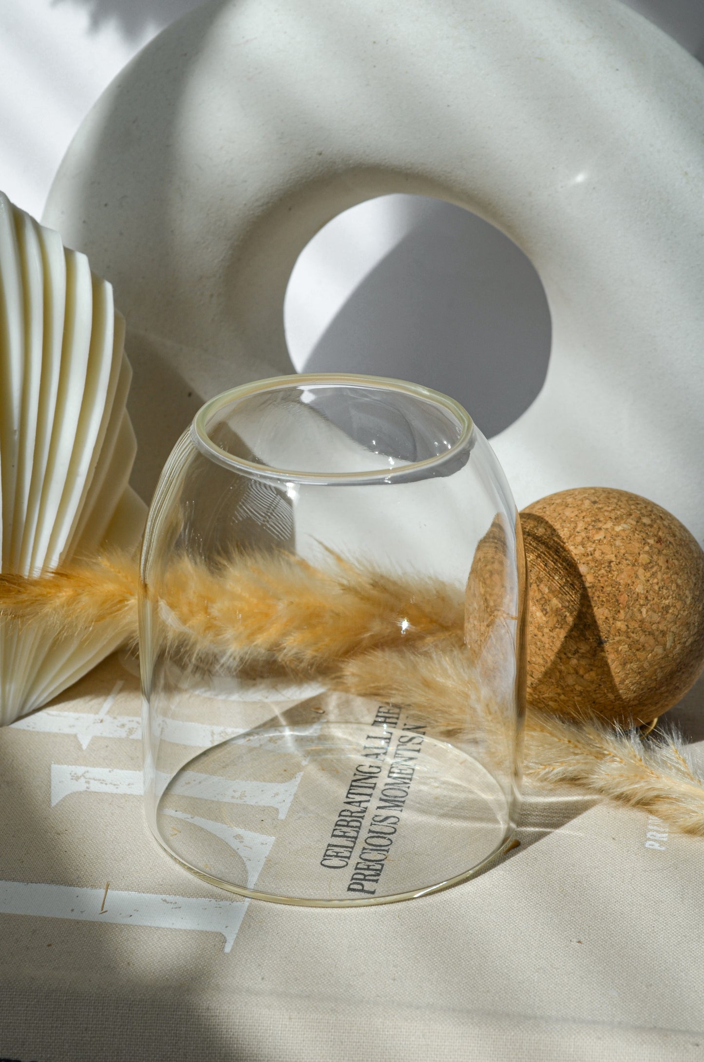 Glass Container with Cork Ball