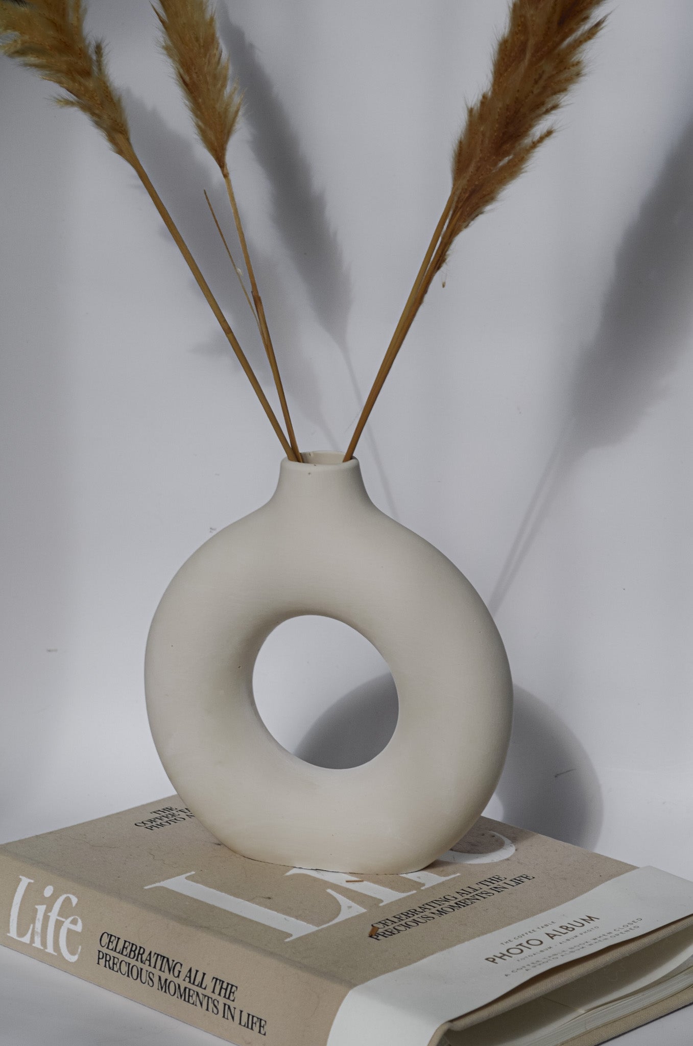 Minimalist Round Stone Vase