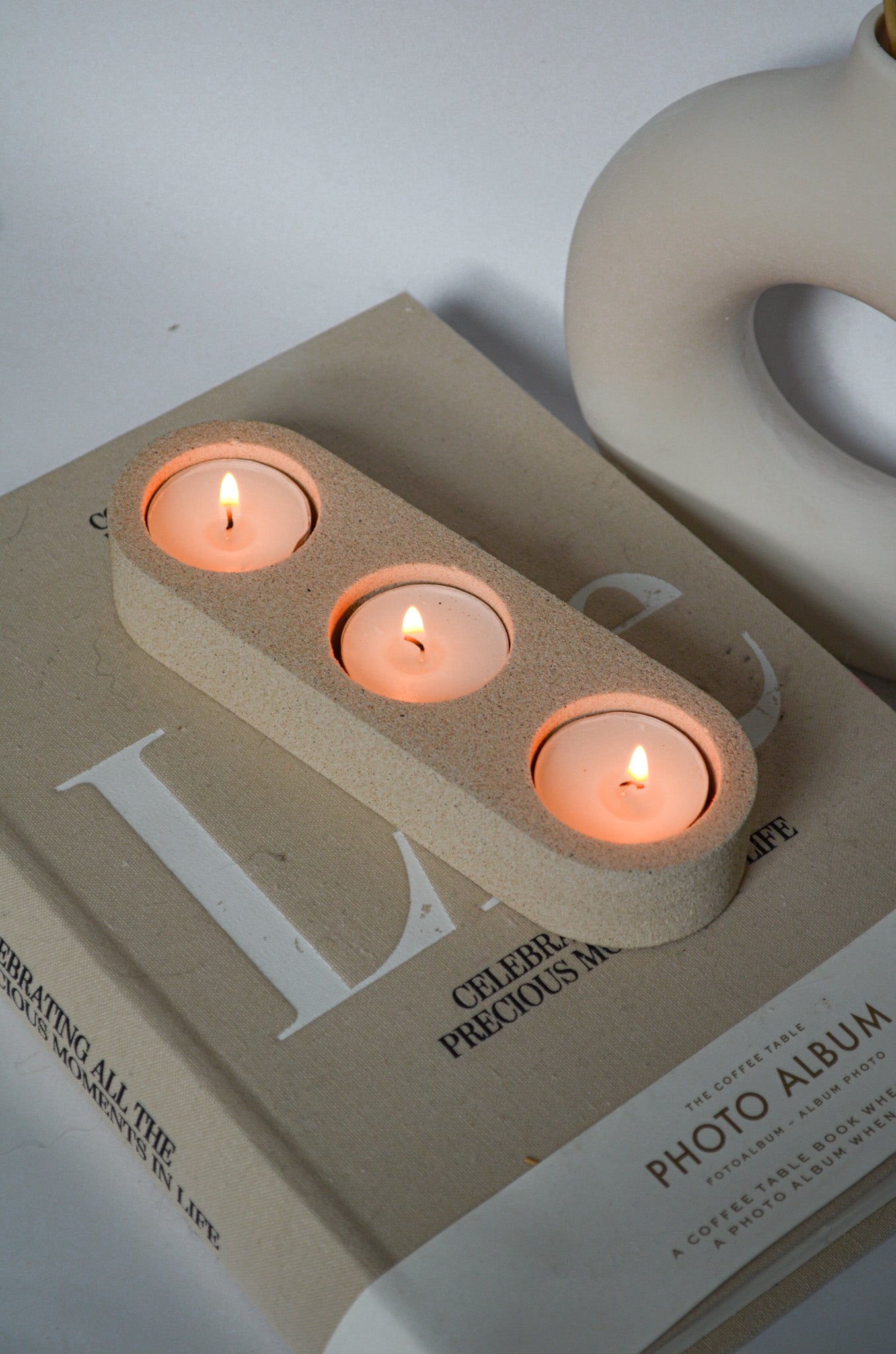 Earthy Textured Candle Holder