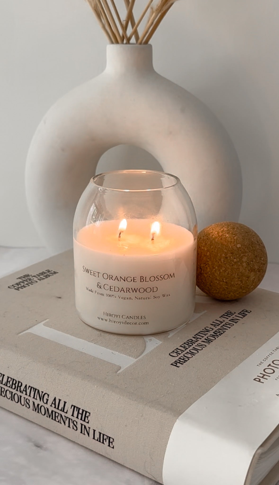 Designer Glass Scented Candle