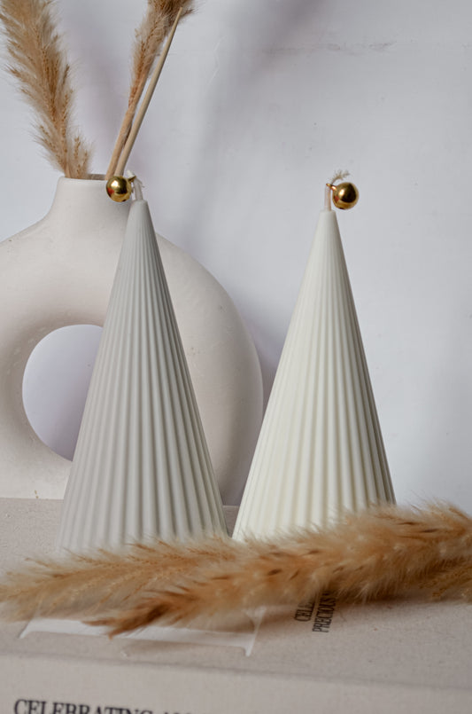 Minimalist decaorative Christmas tree candle