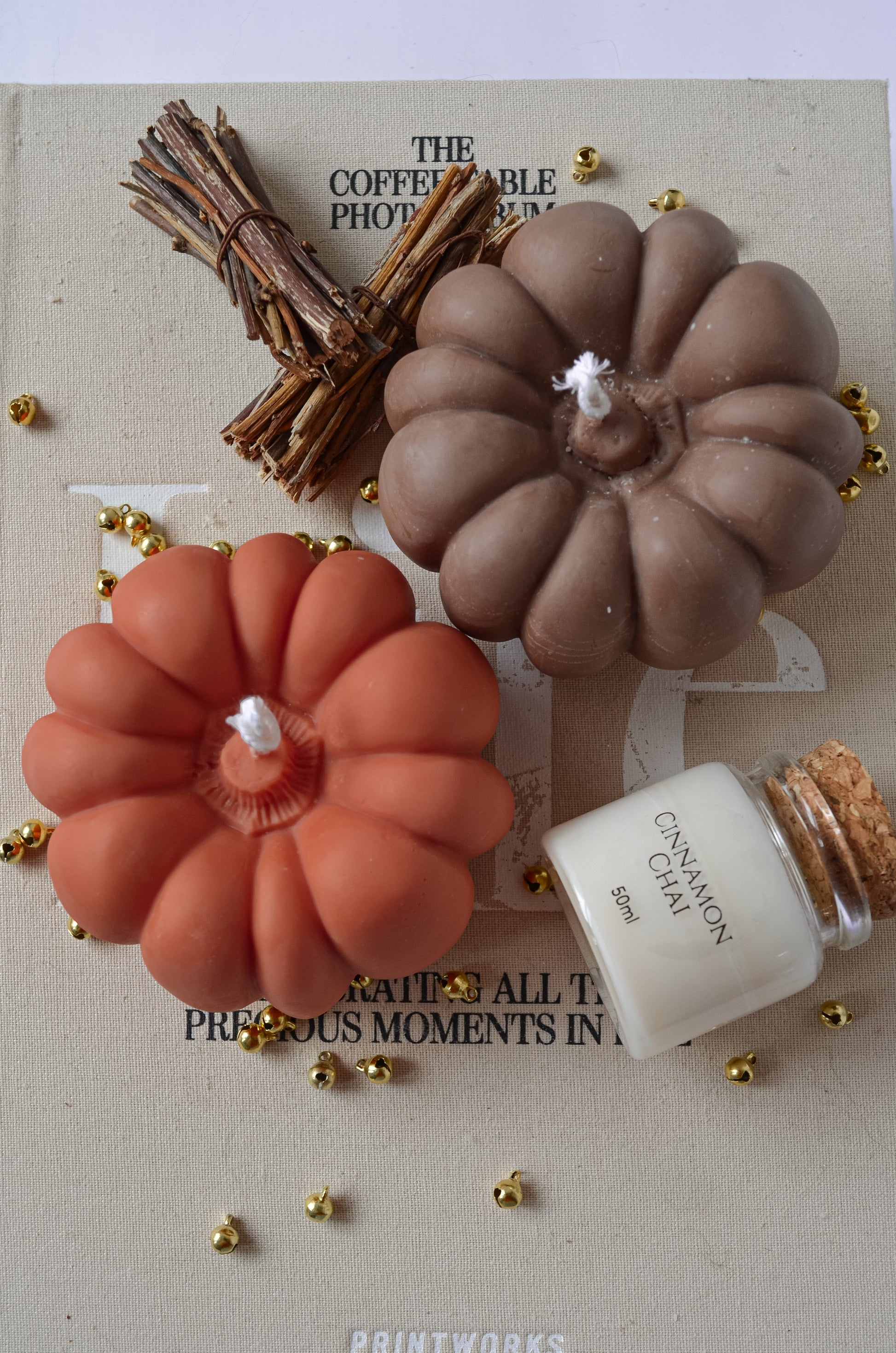 cozy autumn pumpkin candle