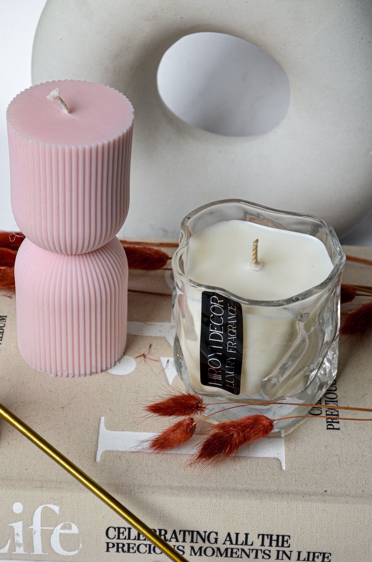 White Glacier Modern Candle