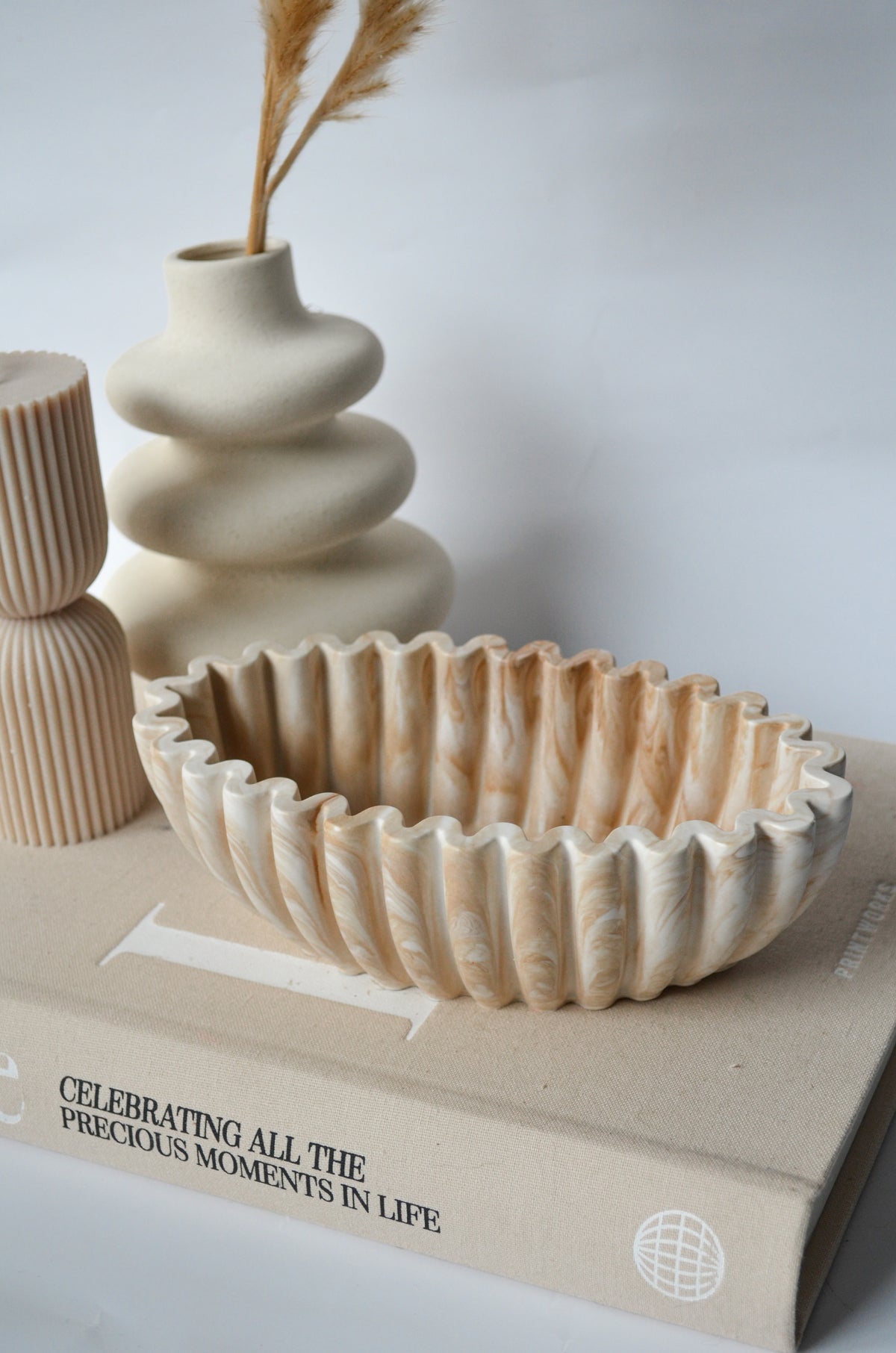 Wavy Marble Effect Bowl