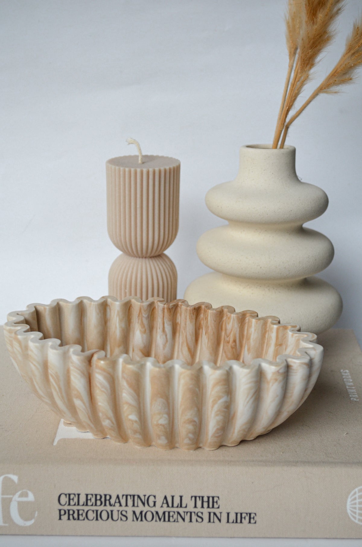 Wavy Marble Effect Bowl