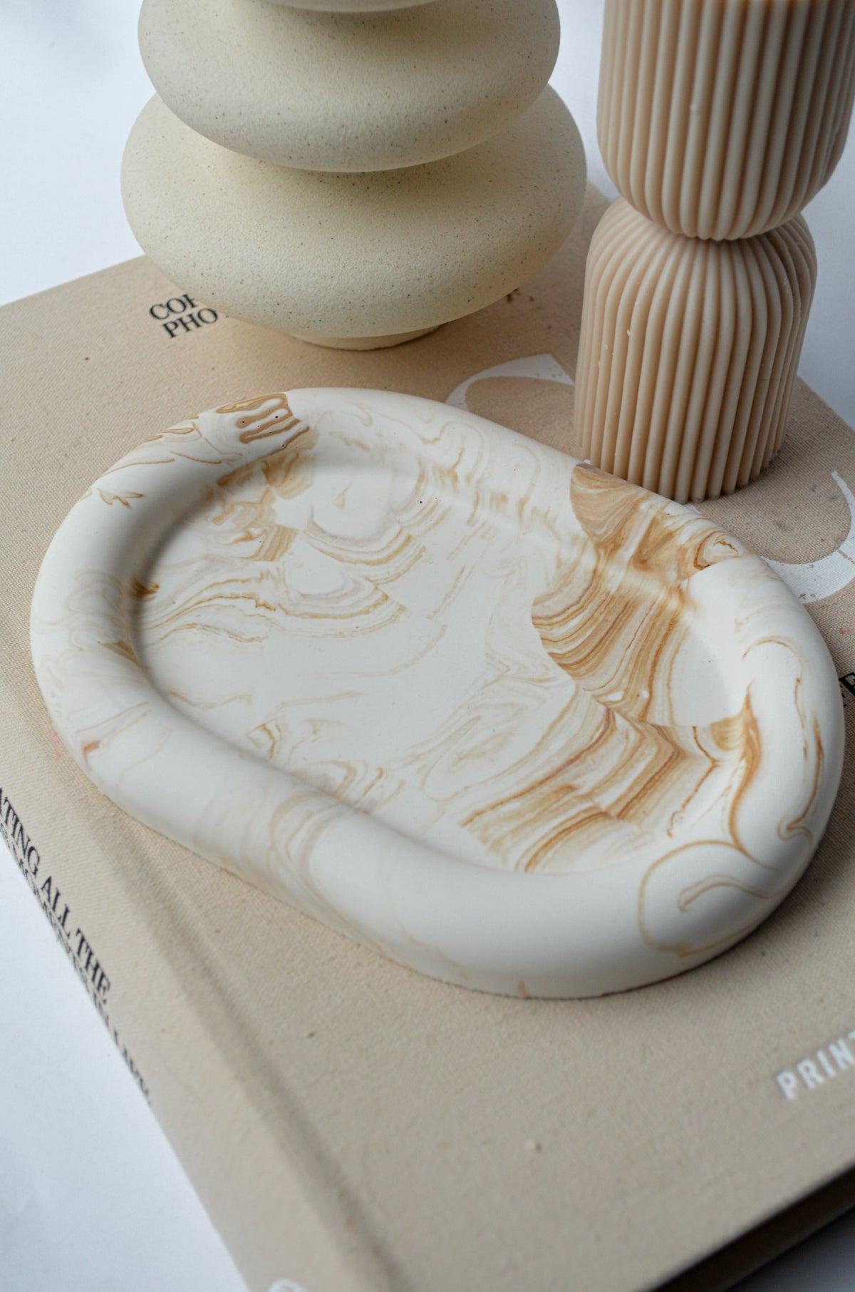 Celeste Marble Effect Jesmonite Tray